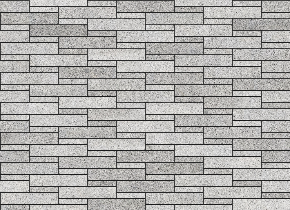 A seamless stone texture with granite blocks arranged in a Hopscotch pattern