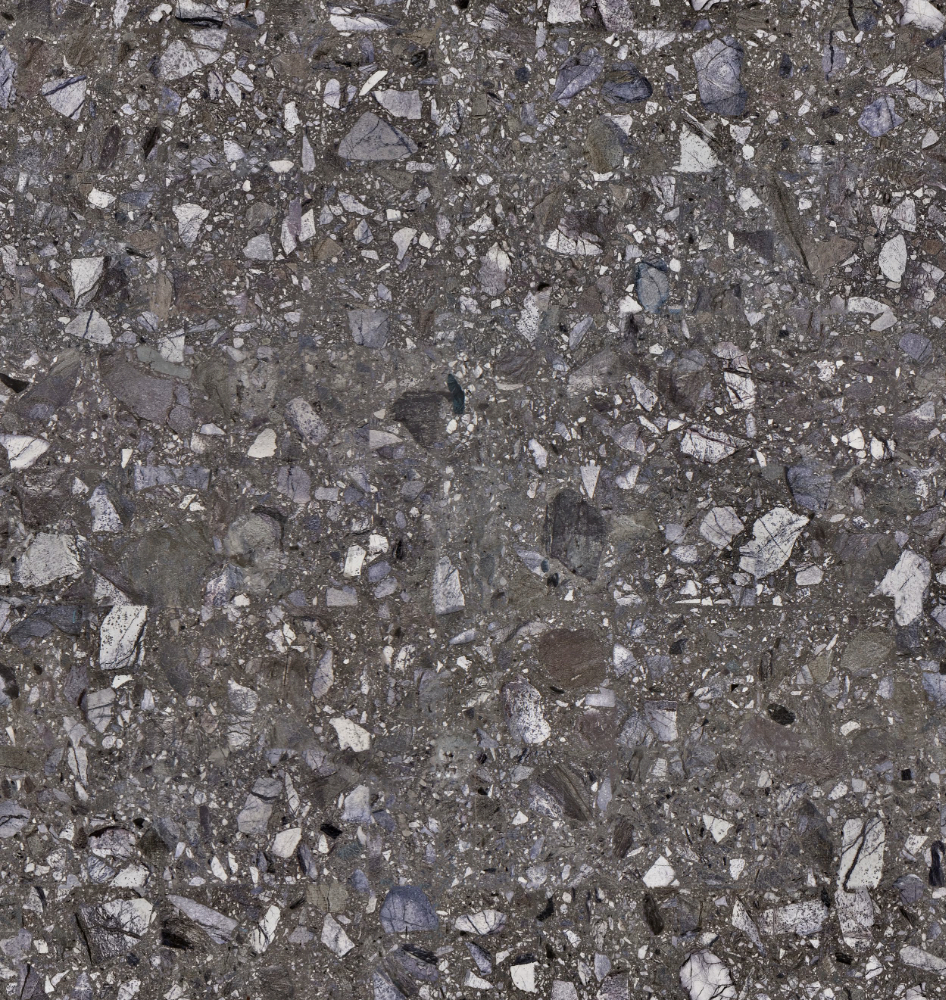 A seamless concrete texture with meadow terrazzo blocks arranged in a None pattern