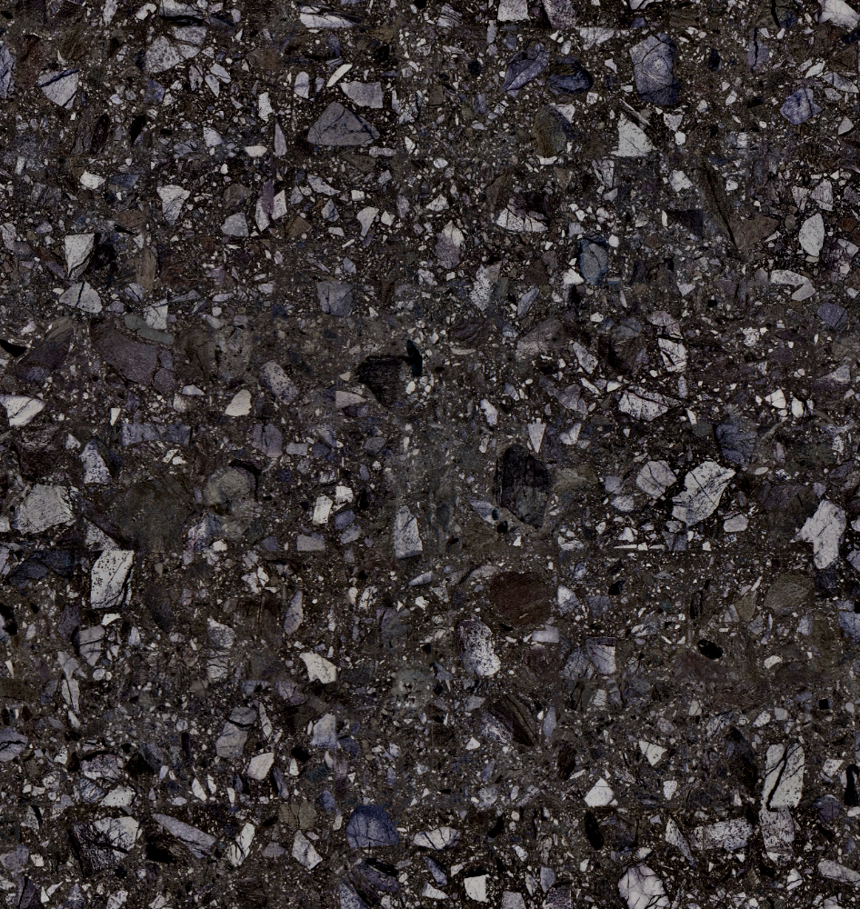 A seamless concrete texture with meadow terrazzo blocks arranged in a None pattern