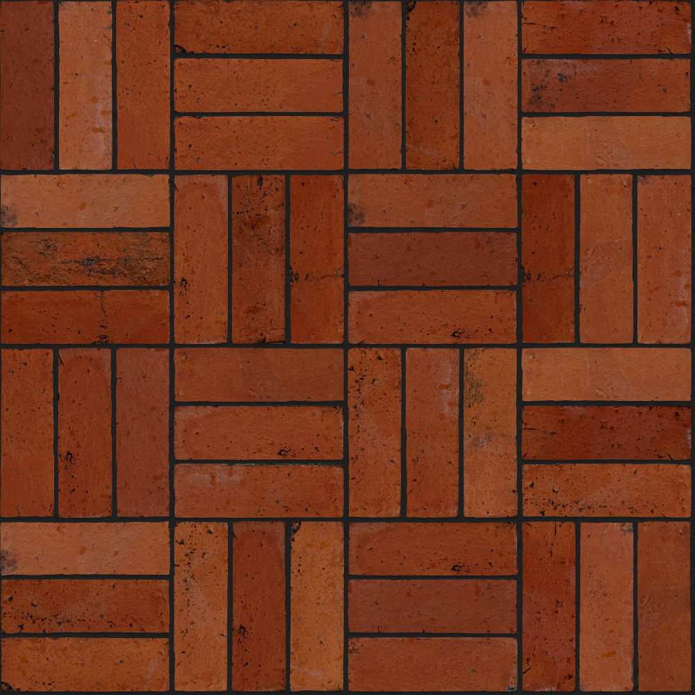 A seamless brick texture with pilotage units arranged in a Basketweave pattern