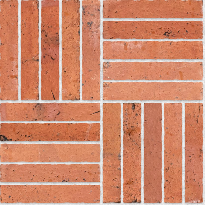 A seamless brick texture with pilotage units arranged in a Basketweave pattern