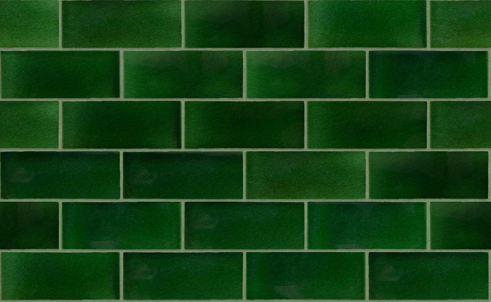 A seamless tile texture with victorian glazed tiles arranged in a Stretcher pattern