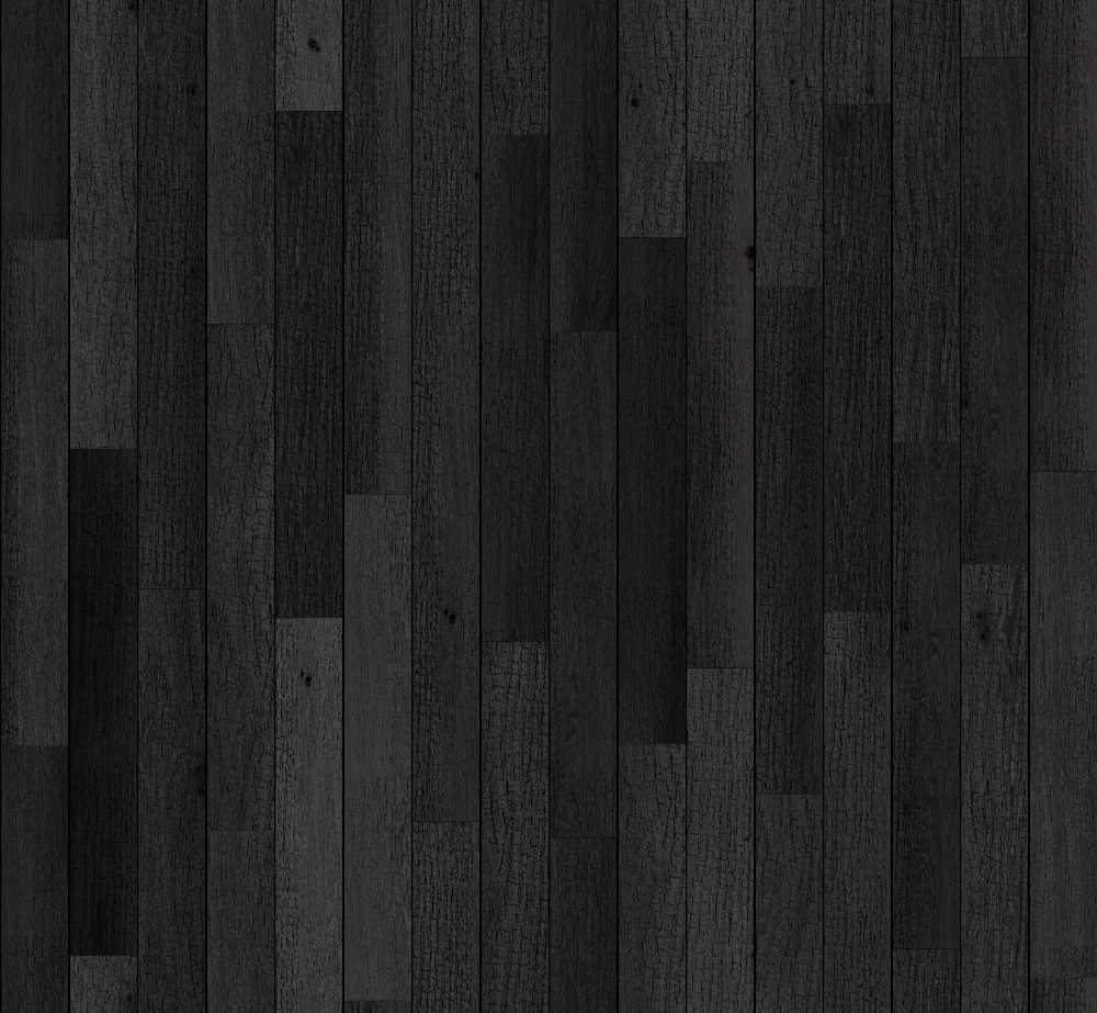 A seamless wood texture with charred timber boards arranged in a Staggered pattern