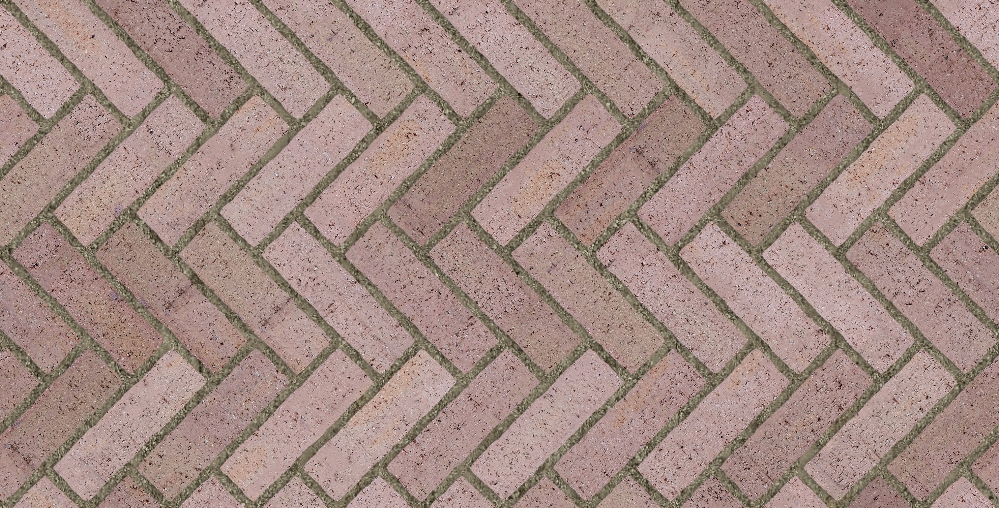 A seamless brick texture with even drag brick units arranged in a Herringbone pattern