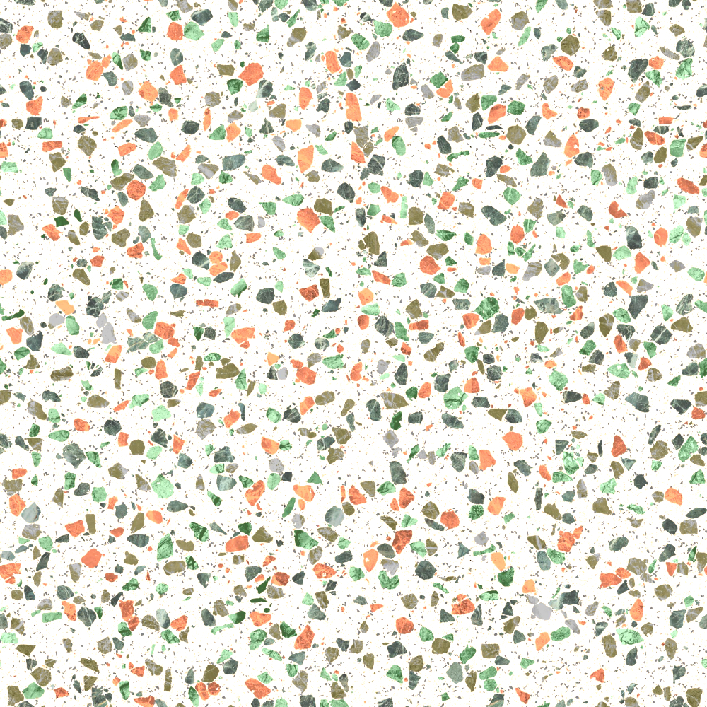 A seamless terrazzo texture with jaro terrazzo units arranged in a None pattern
