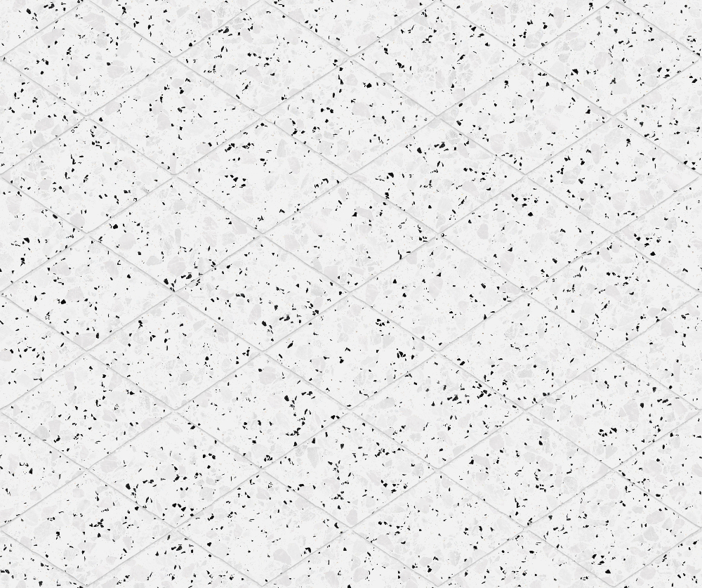 A seamless terrazzo texture with mono terrazzo units arranged in a Diamond pattern