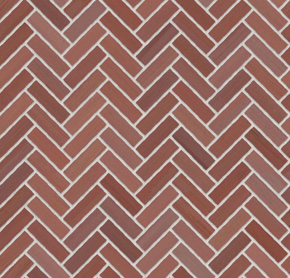 A seamless stone texture with red sandstone blocks arranged in a Herringbone pattern