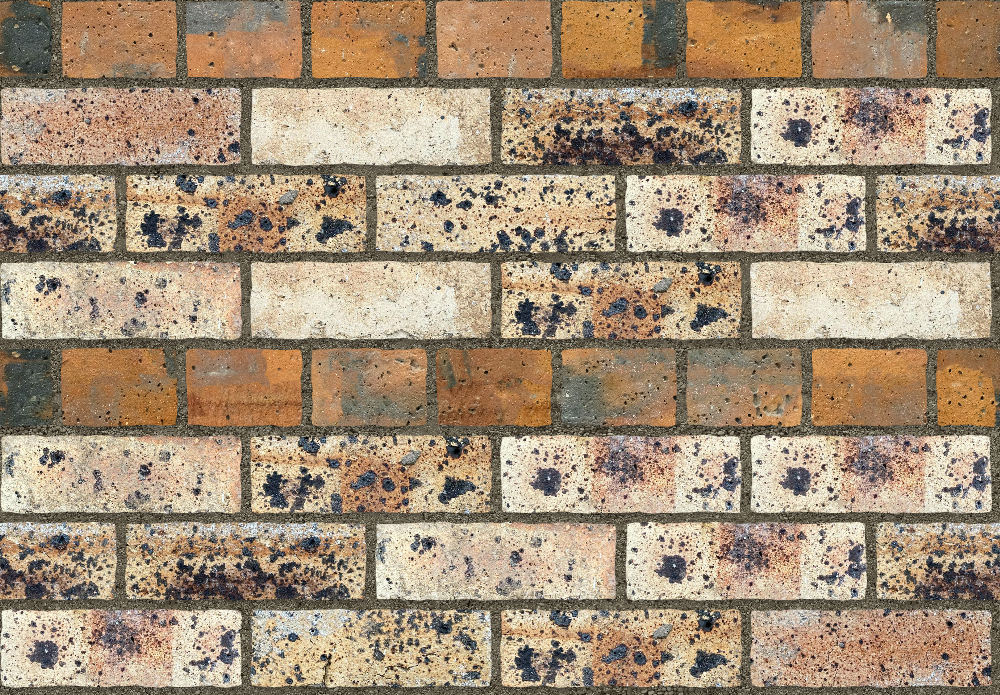A seamless brick texture with ironspot brick units arranged in a Common pattern