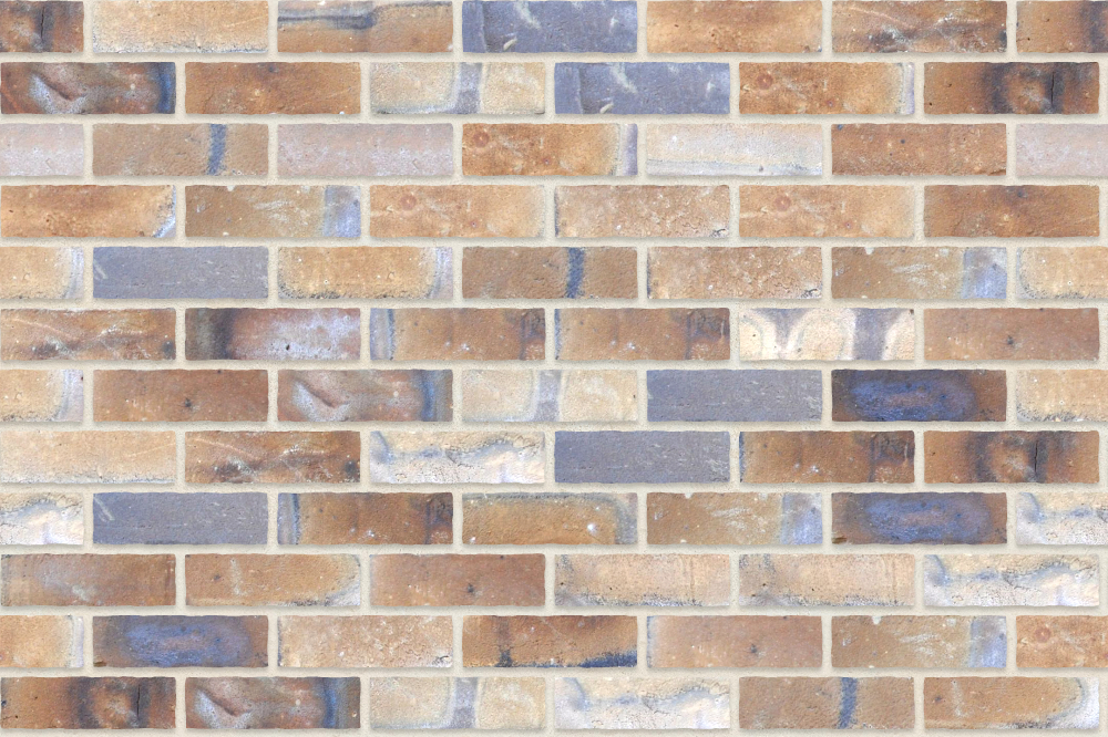 A seamless brick texture with burnt clay bricks units arranged in a Stretcher pattern