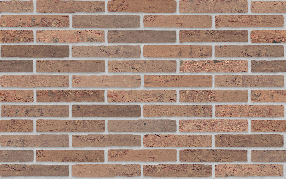 A seamless brick texture with creased brick units arranged in a Stretcher pattern