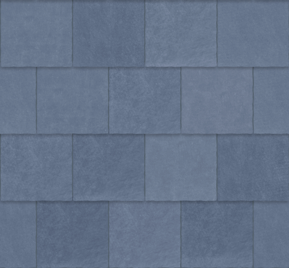 A seamless tile texture with fibre cement slate tiles arranged in a Stretcher pattern