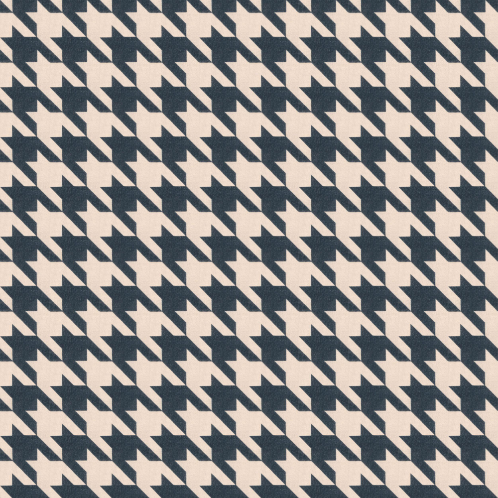 A seamless fabric texture with houndstooth fabric units arranged in a None pattern