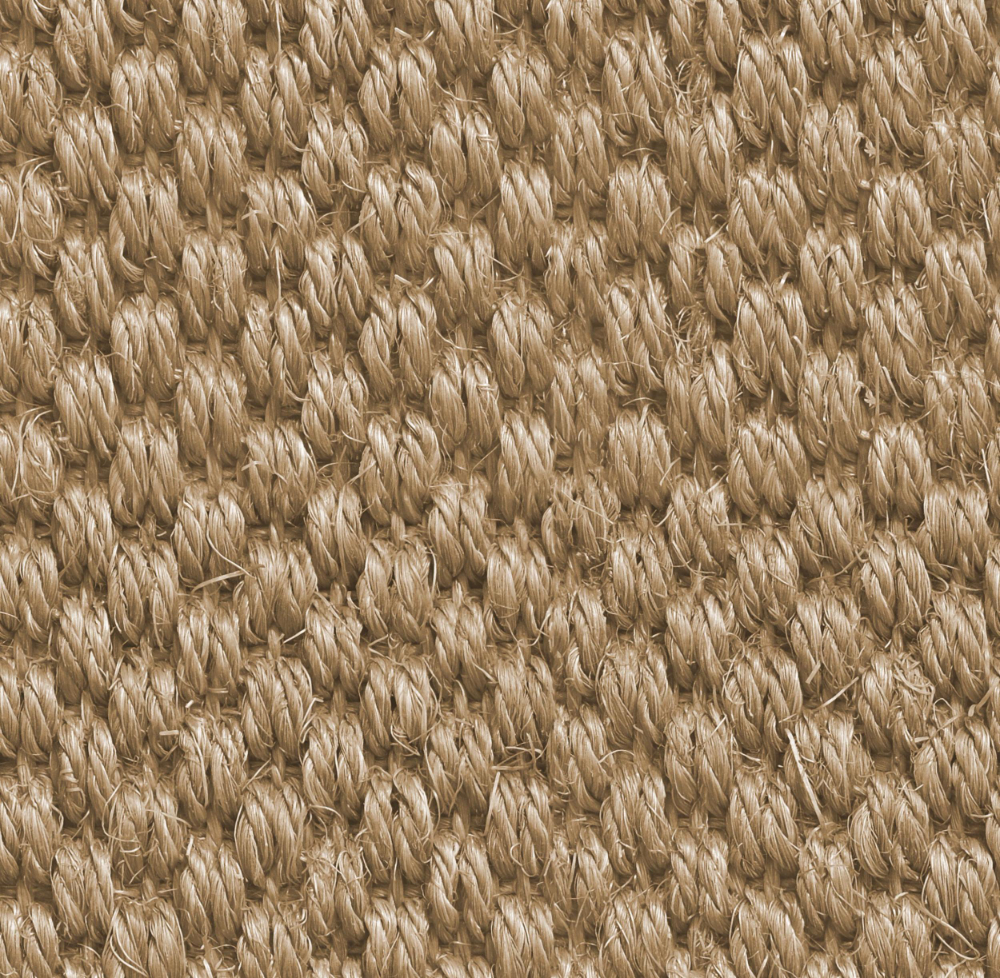 A seamless fabric texture with sisal weave units arranged in a None pattern