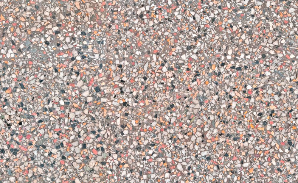 A seamless terrazzo texture with holmlea terrazzo units arranged in a None pattern