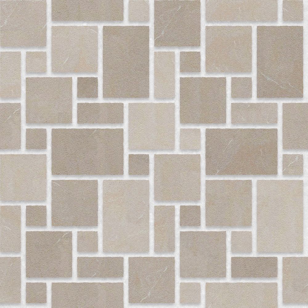 A seamless stone texture with limestone blocks arranged in a French pattern