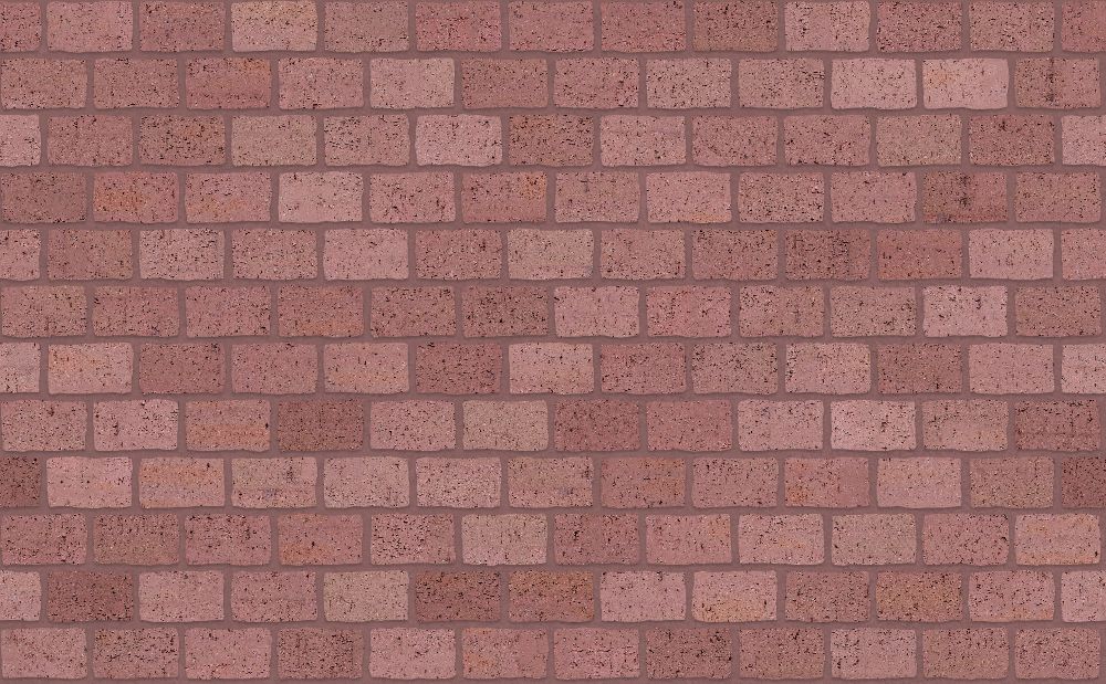 A seamless brick texture with even drag brick units arranged in a Stretcher pattern