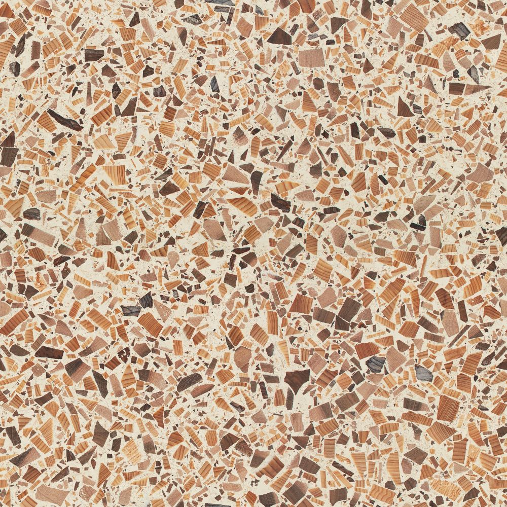 A seamless terrazzo texture with ivory duo units arranged in a  pattern