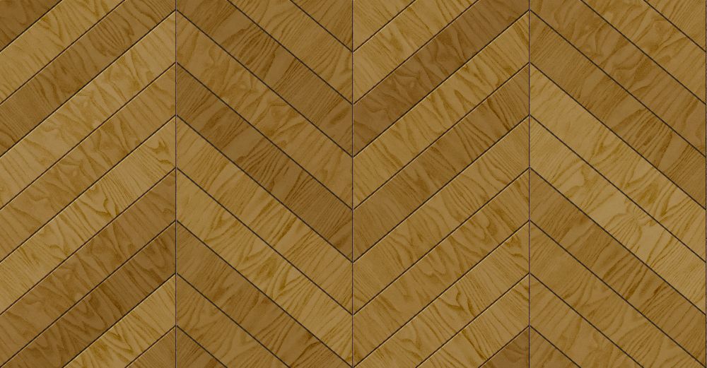 A seamless wood texture with crown cut veneer timber boards arranged in a Chevron pattern