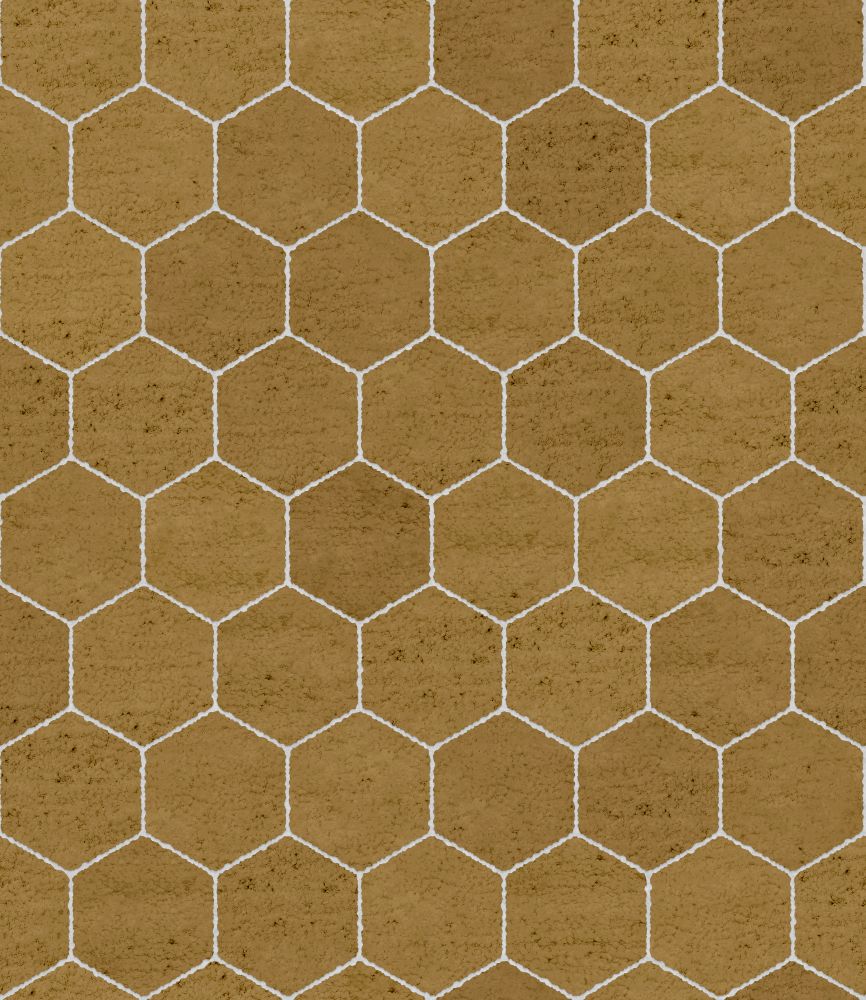 A seamless carpet texture with distressed carpet units arranged in a Hexagonal pattern