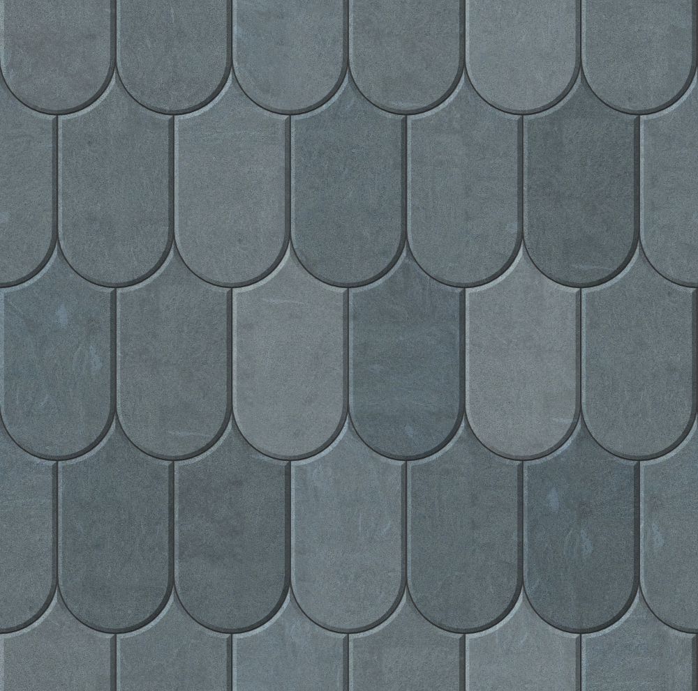 A seamless stone texture with slate blocks arranged in a Fishscale pattern