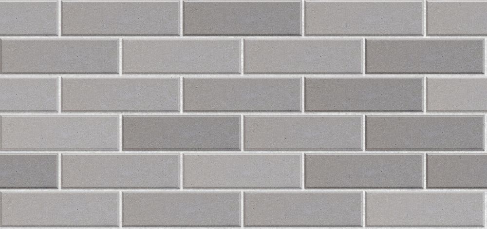 A seamless brick texture with white matte porcelain brick units arranged in a Stretcher pattern