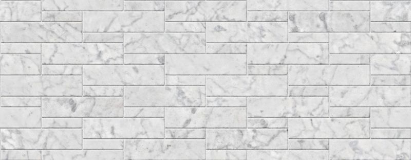 A seamless stone texture with white marble blocks arranged in a Hopscotch pattern