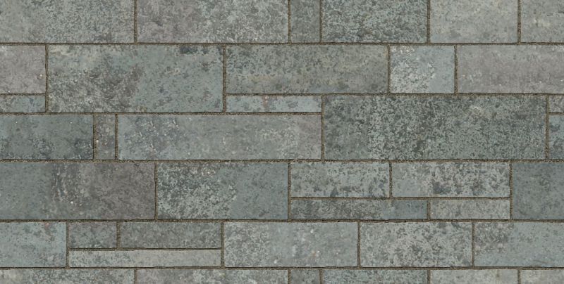 A seamless stone texture with flagstone blocks arranged in a Coursed Ashlar pattern