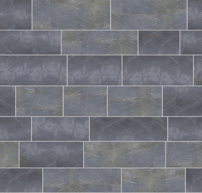 A seamless stone texture with bluestone - blue color mix - natural cleft surface - m938 blocks arranged in a  pattern