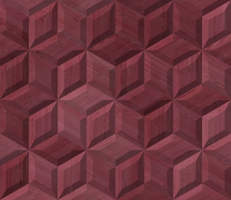 A seamless wood texture with purpleheart boards arranged in a Cubic pattern
