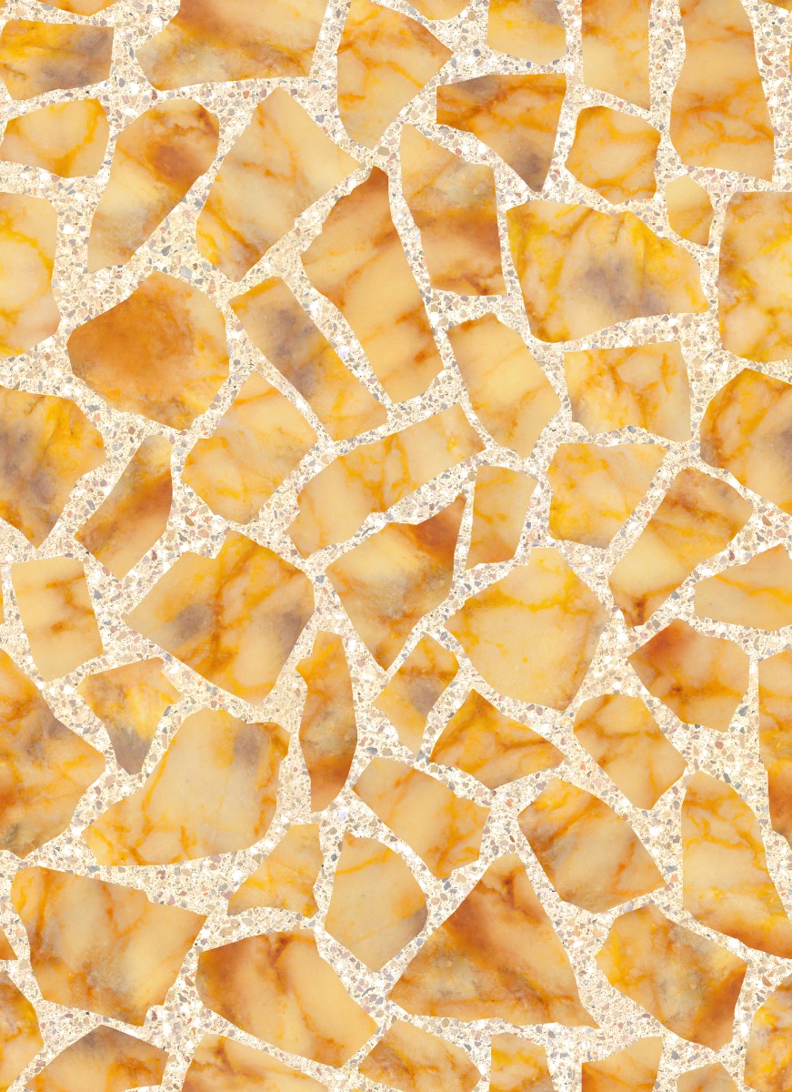 A seamless stone texture with amber marble blocks arranged in a Corfiot pattern