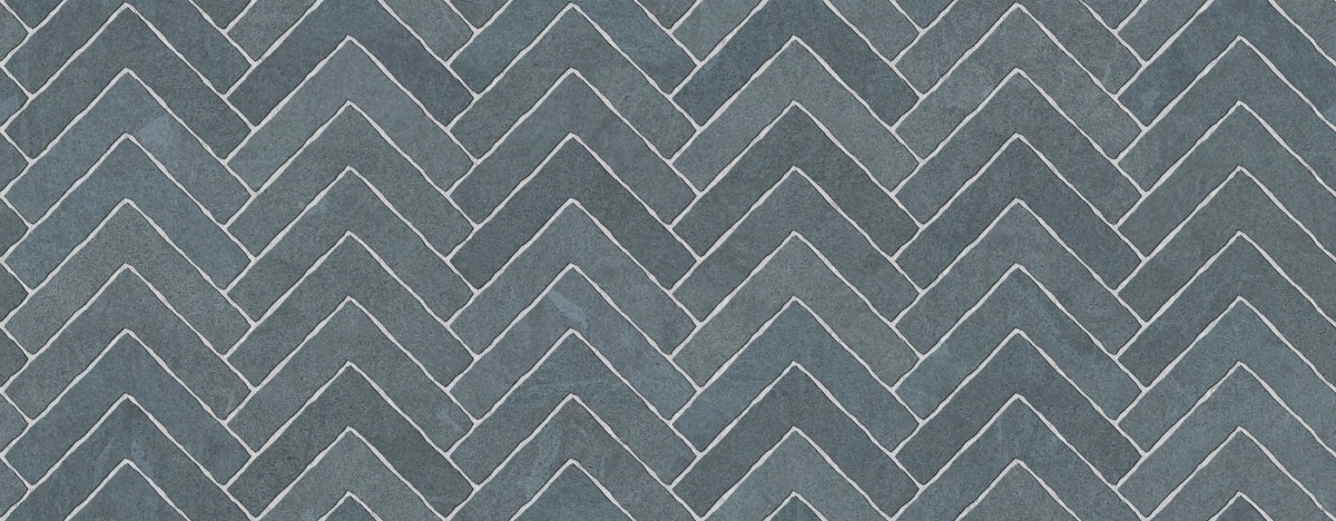 A seamless stone texture with slate blocks arranged in a Unified Herringbone pattern