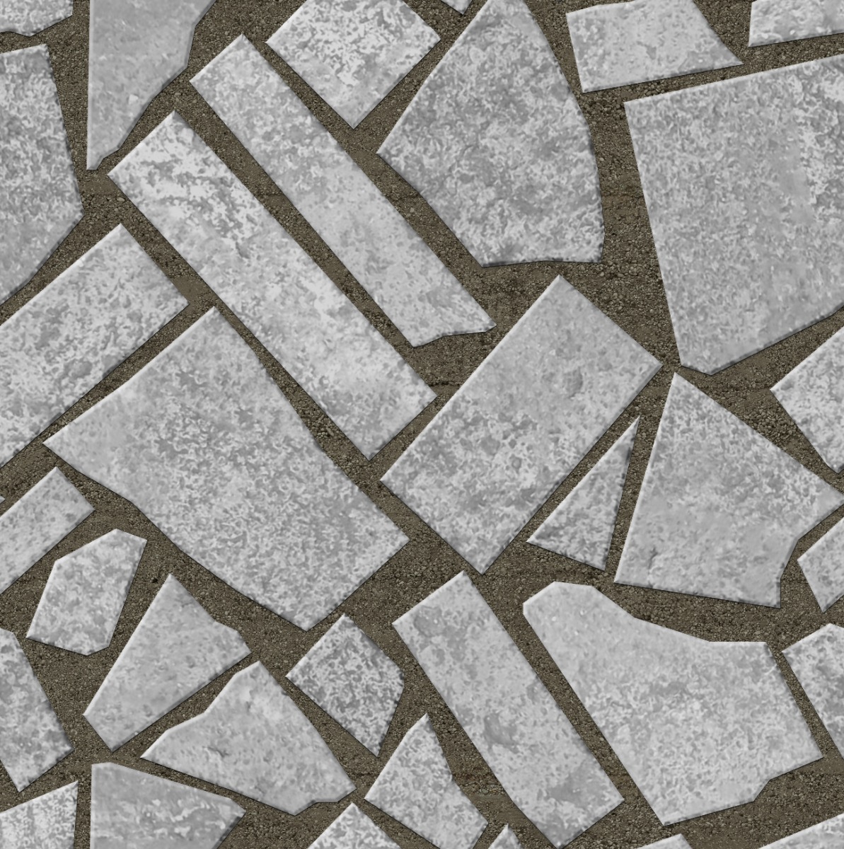 A seamless stone texture with flagstone blocks arranged in a Ionian pattern