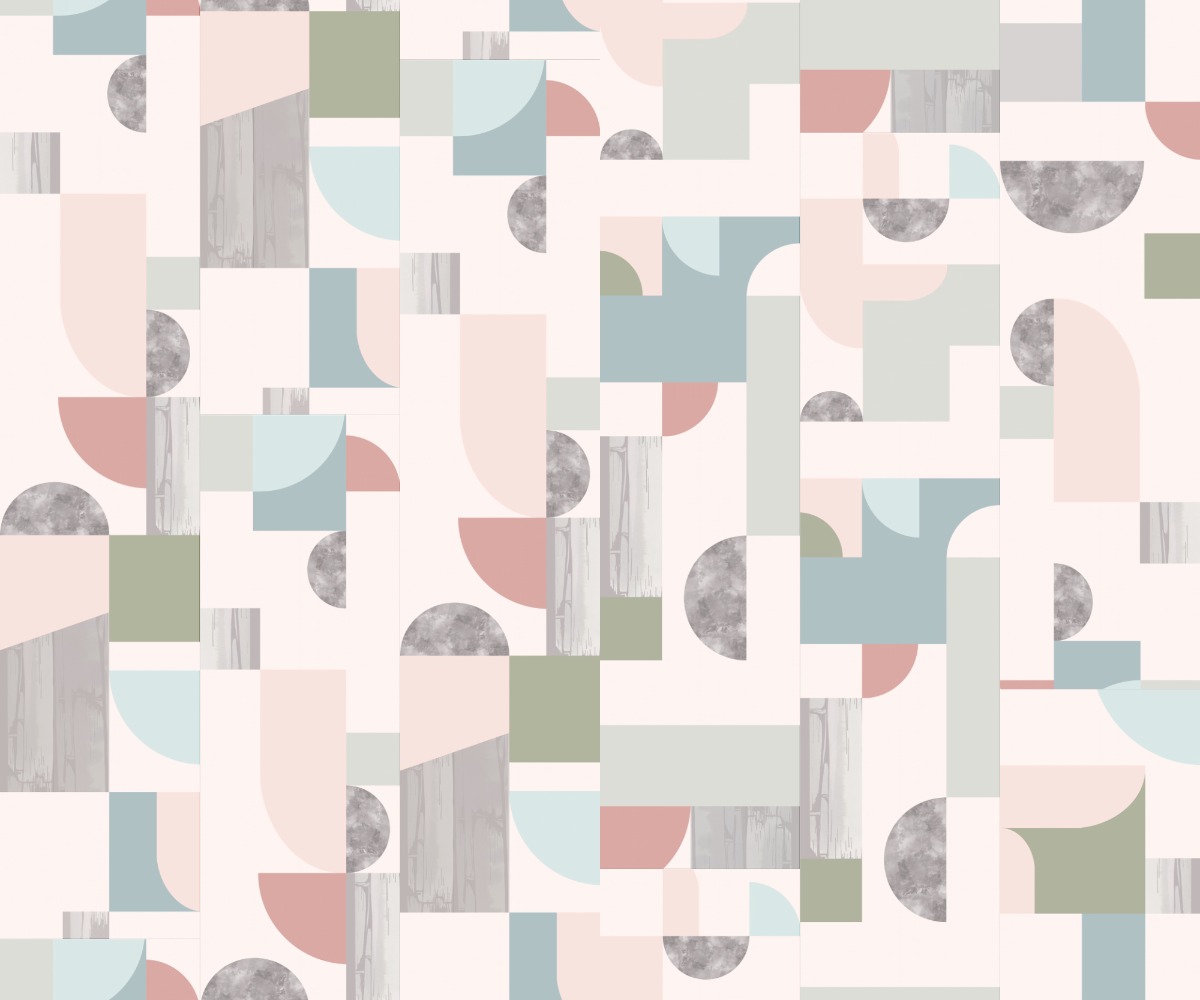 A seamless wallpaper texture with halfmoon wallpaper in dawn units arranged in a  pattern