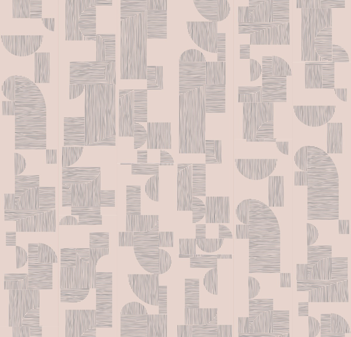 A seamless wallpaper texture with haze wallpaper in pink cove units arranged in a  pattern