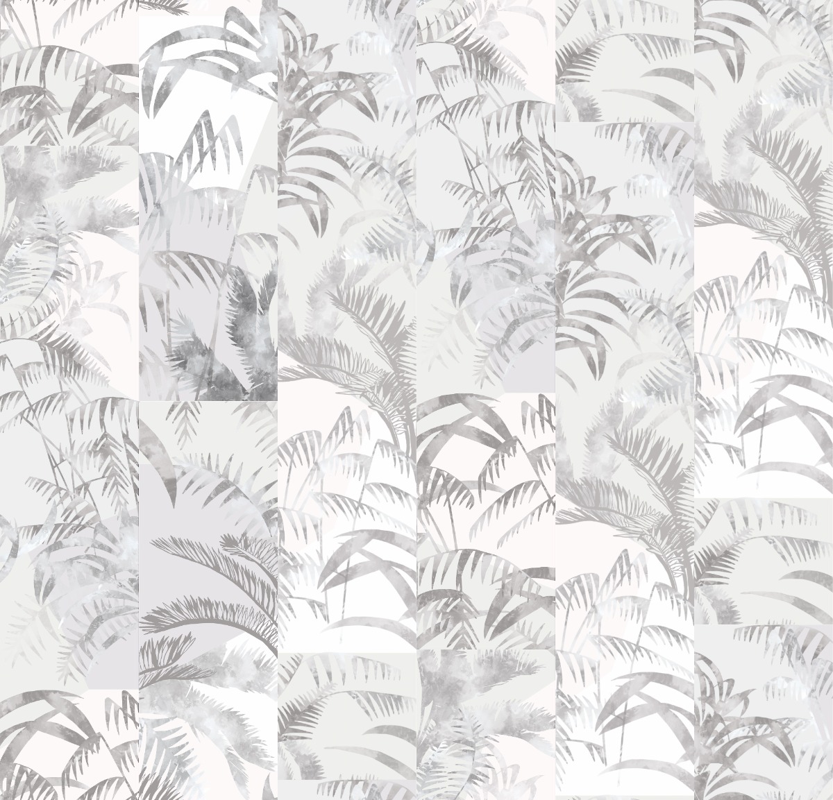 A seamless wallpaper texture with jungle wallpaper in dusk units arranged in a  pattern