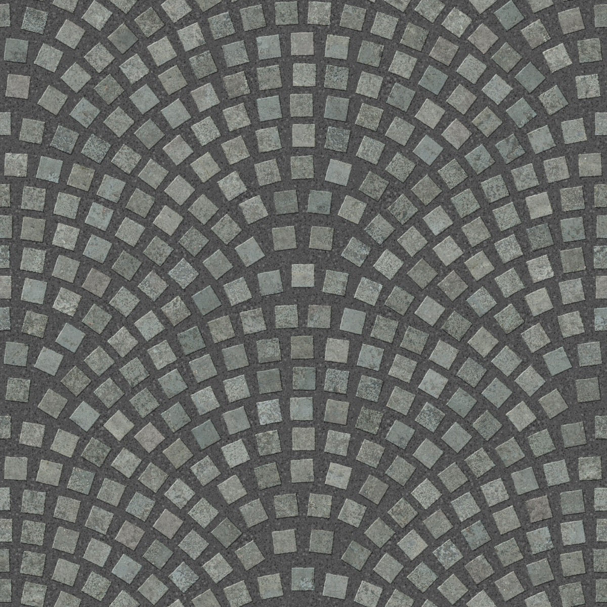 A seamless stone texture with flagstone blocks arranged in a European Fan pattern