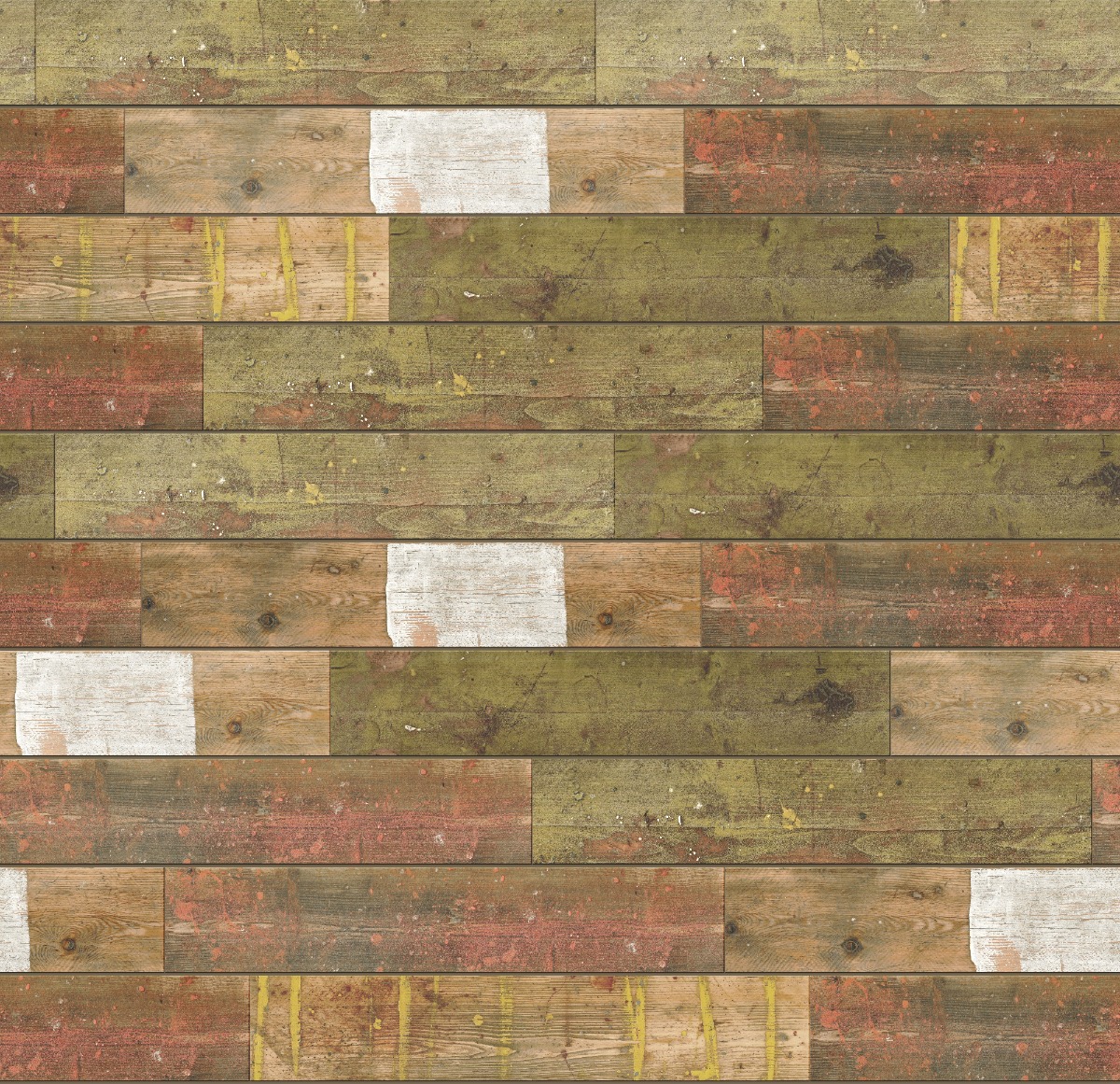 A seamless wood texture with recycled scaffold boards boards arranged in a Staggered pattern