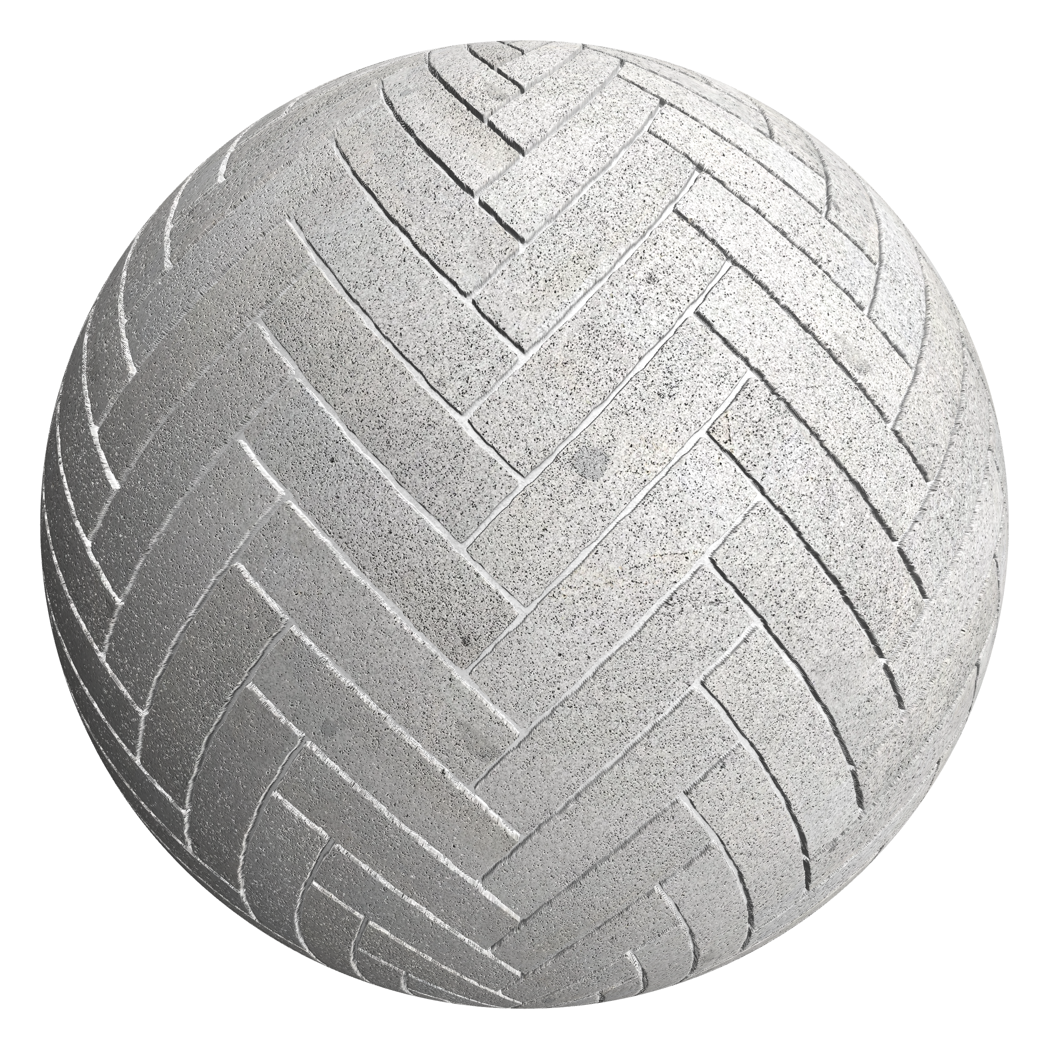 3D sphere preview of Granite, Herringbone seamless texture