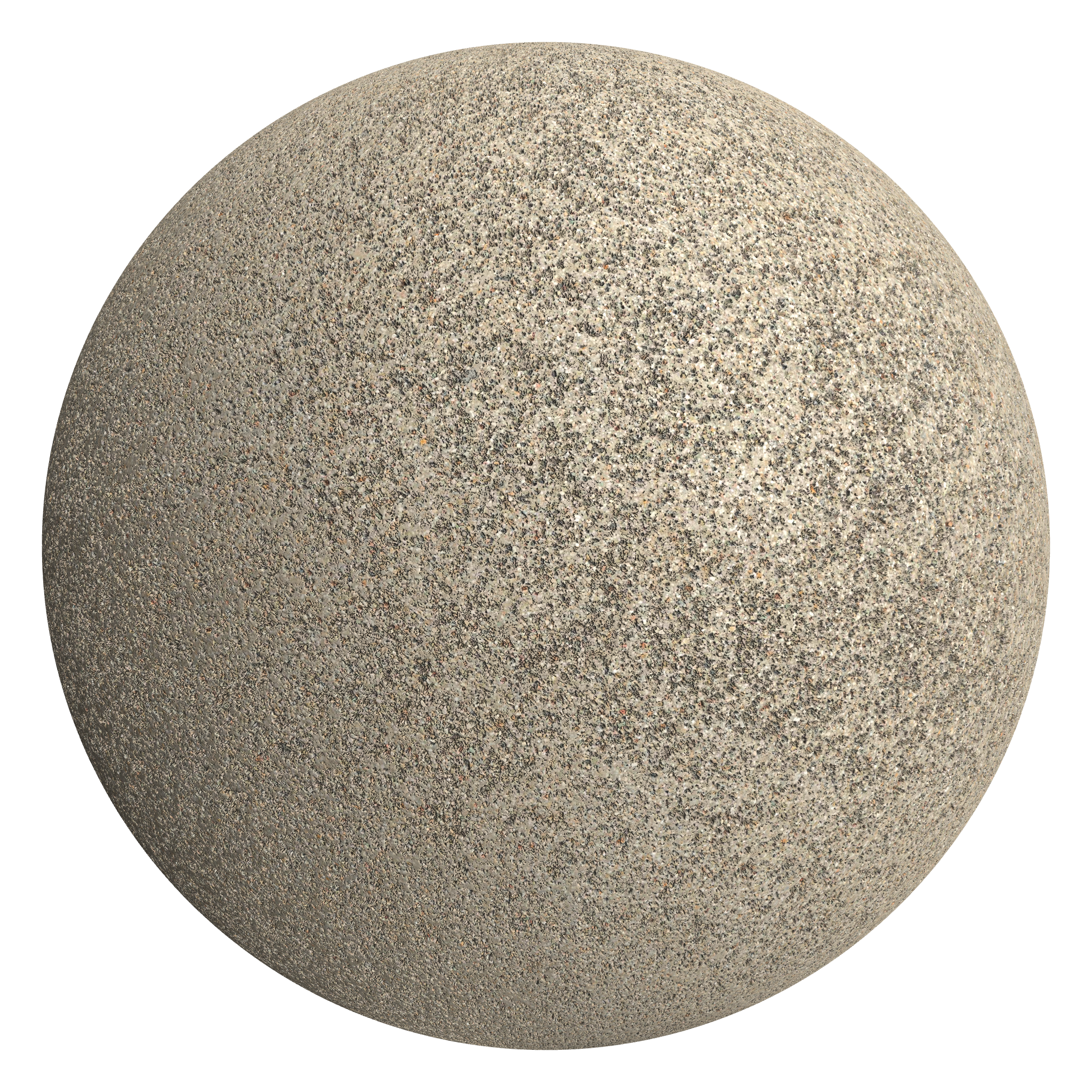 3D sphere preview of Gravel seamless texture