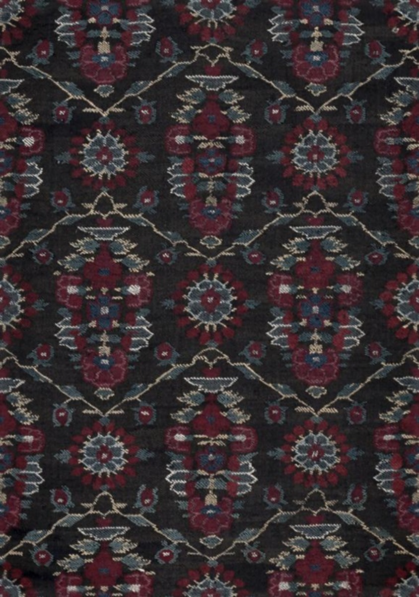 A seamless fabric texture with indian wool fabric units arranged in a None pattern