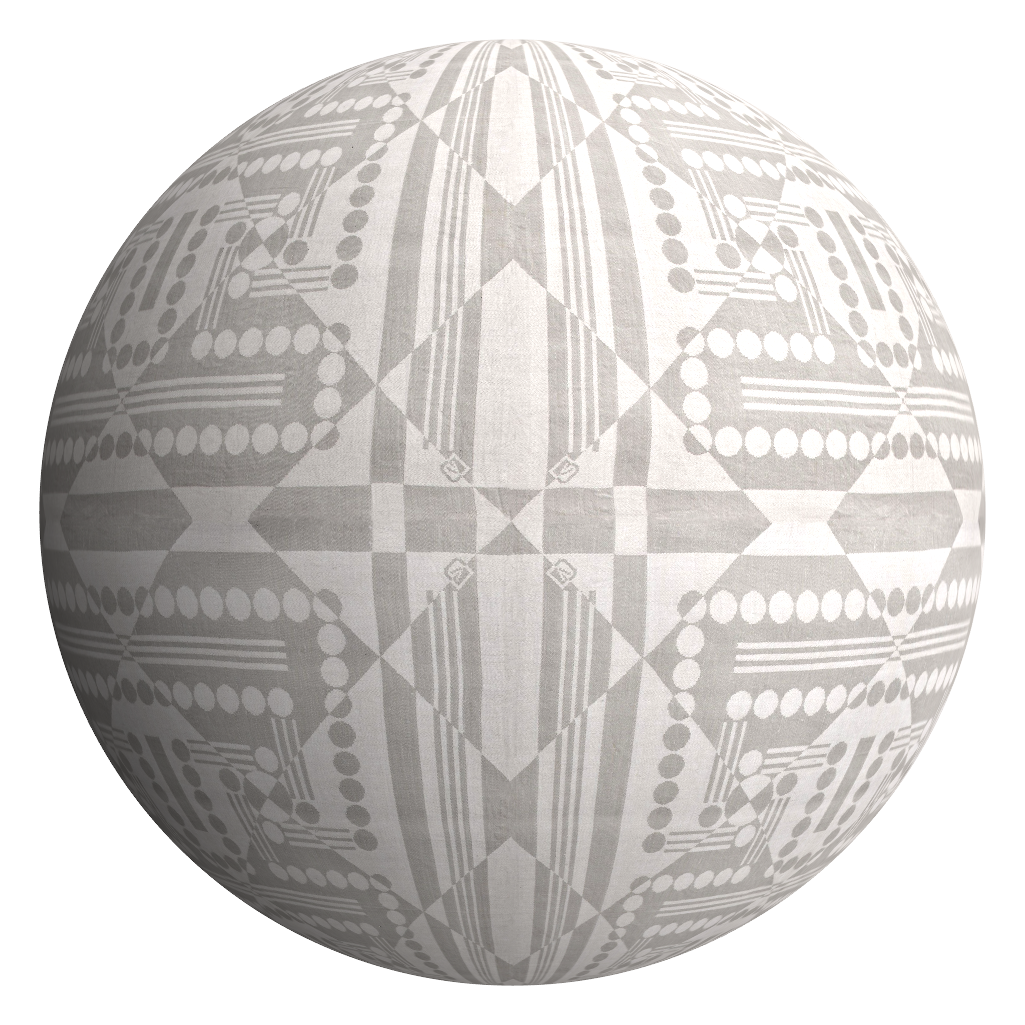 3D sphere preview of Lebeau Geometric Fabric seamless texture