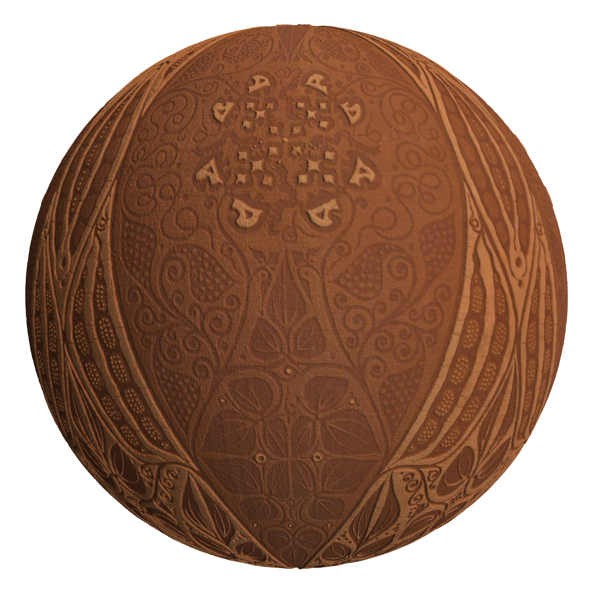 3D sphere preview of Nieuwenhuis Pea Pod Fabric seamless texture