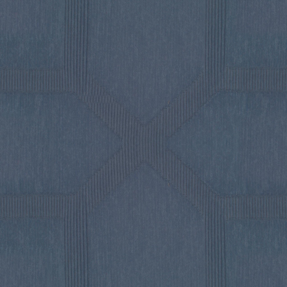 A seamless fabric texture with ornamental blue sheer units arranged in a None pattern