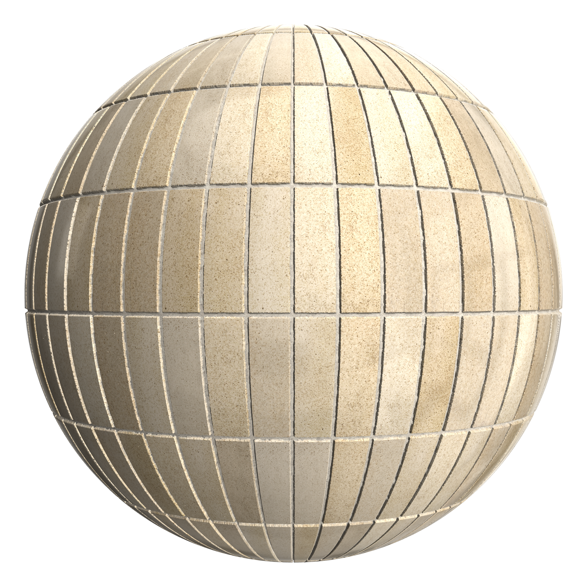 3D sphere preview of Speckled Glazed Tile, Stack seamless texture