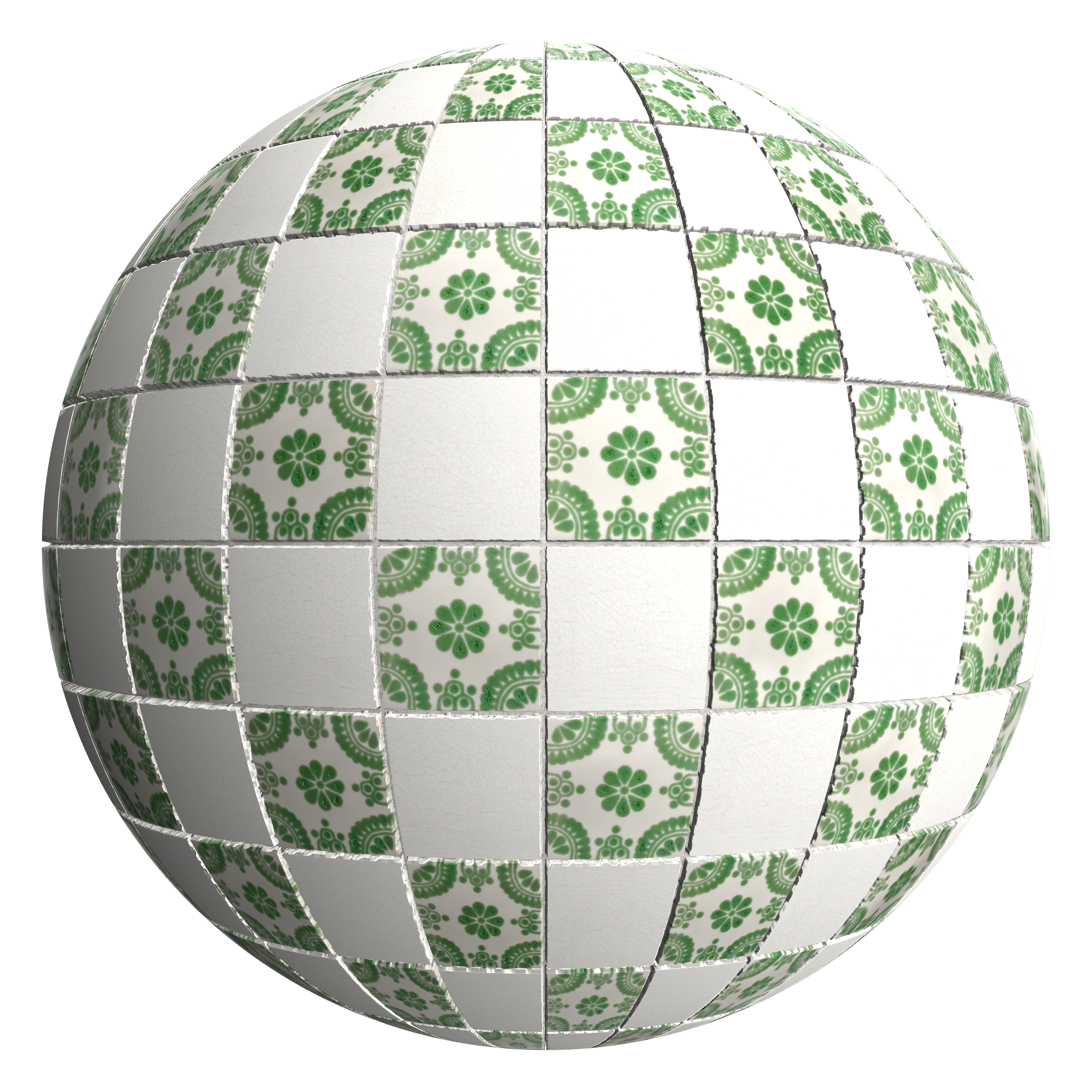 3D sphere preview of Talavera Tile, Stack seamless texture