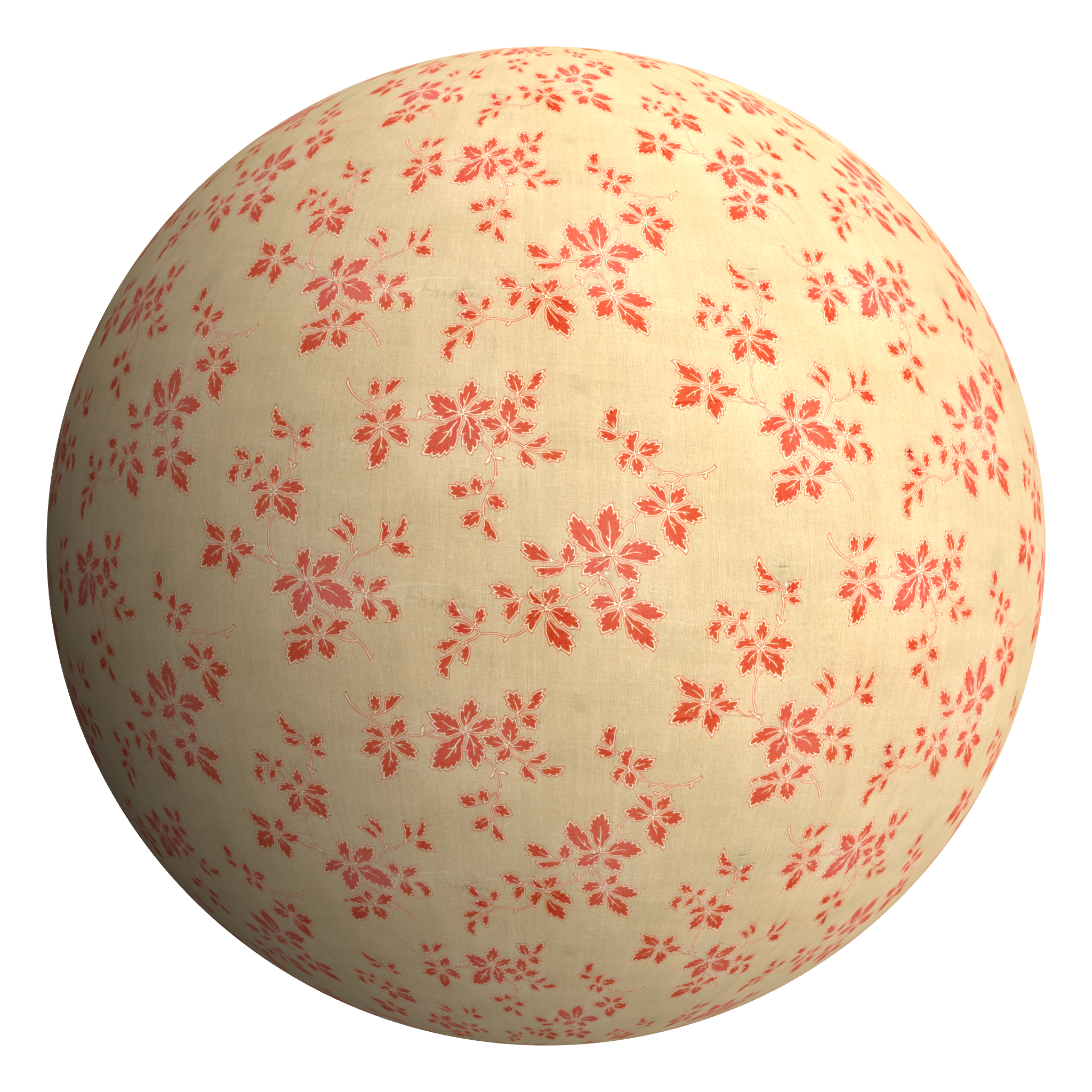 3D sphere preview of Woodbine Cotton Textile seamless texture