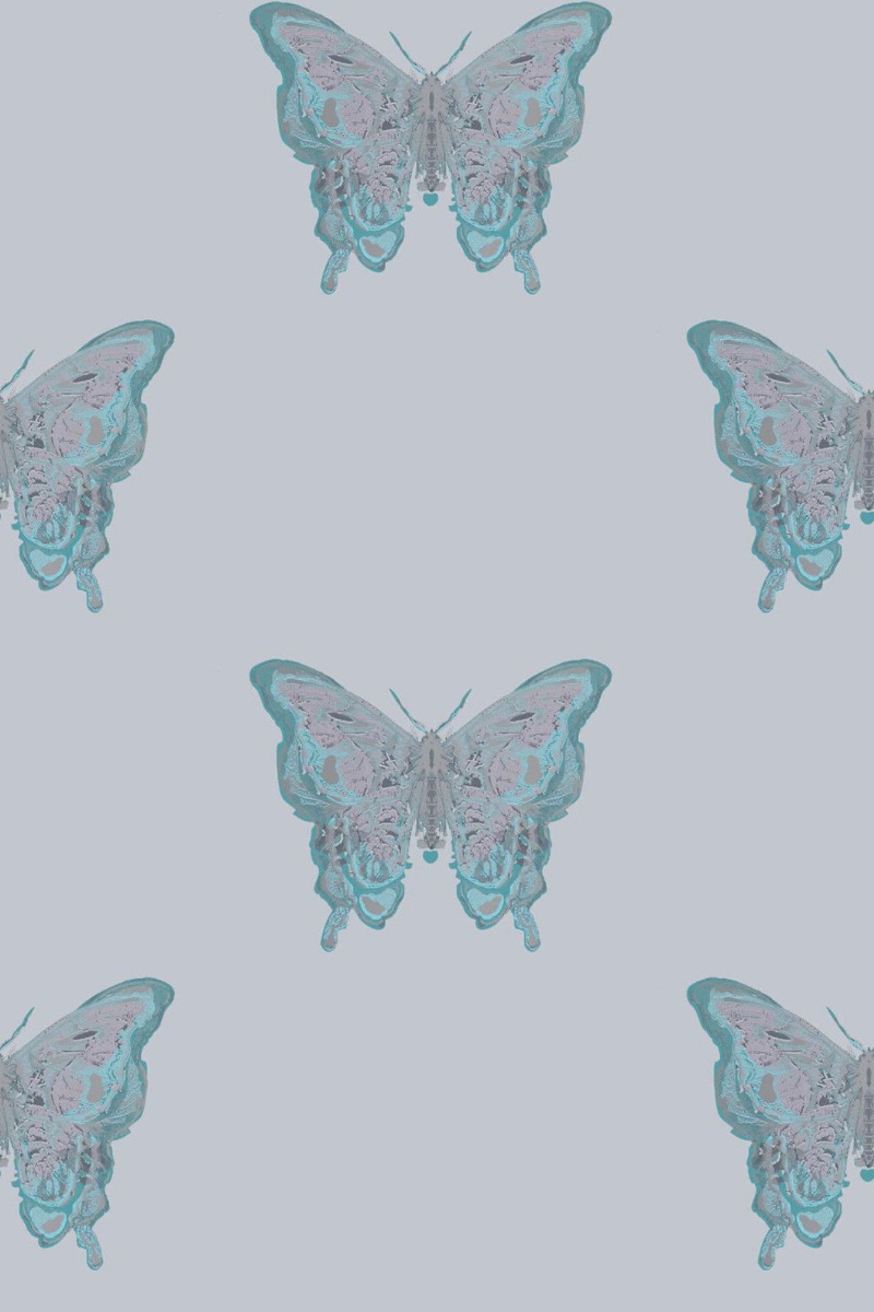 A seamless wallpaper texture with butterfly wallpaper units arranged in a None pattern