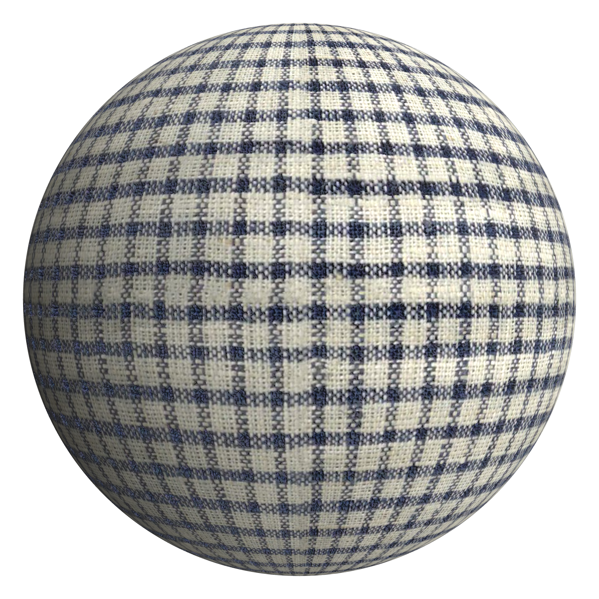 3D sphere preview of Checkered Linen seamless texture