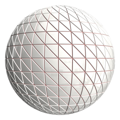 3D sphere preview of Crazing Tile, Triangle seamless texture