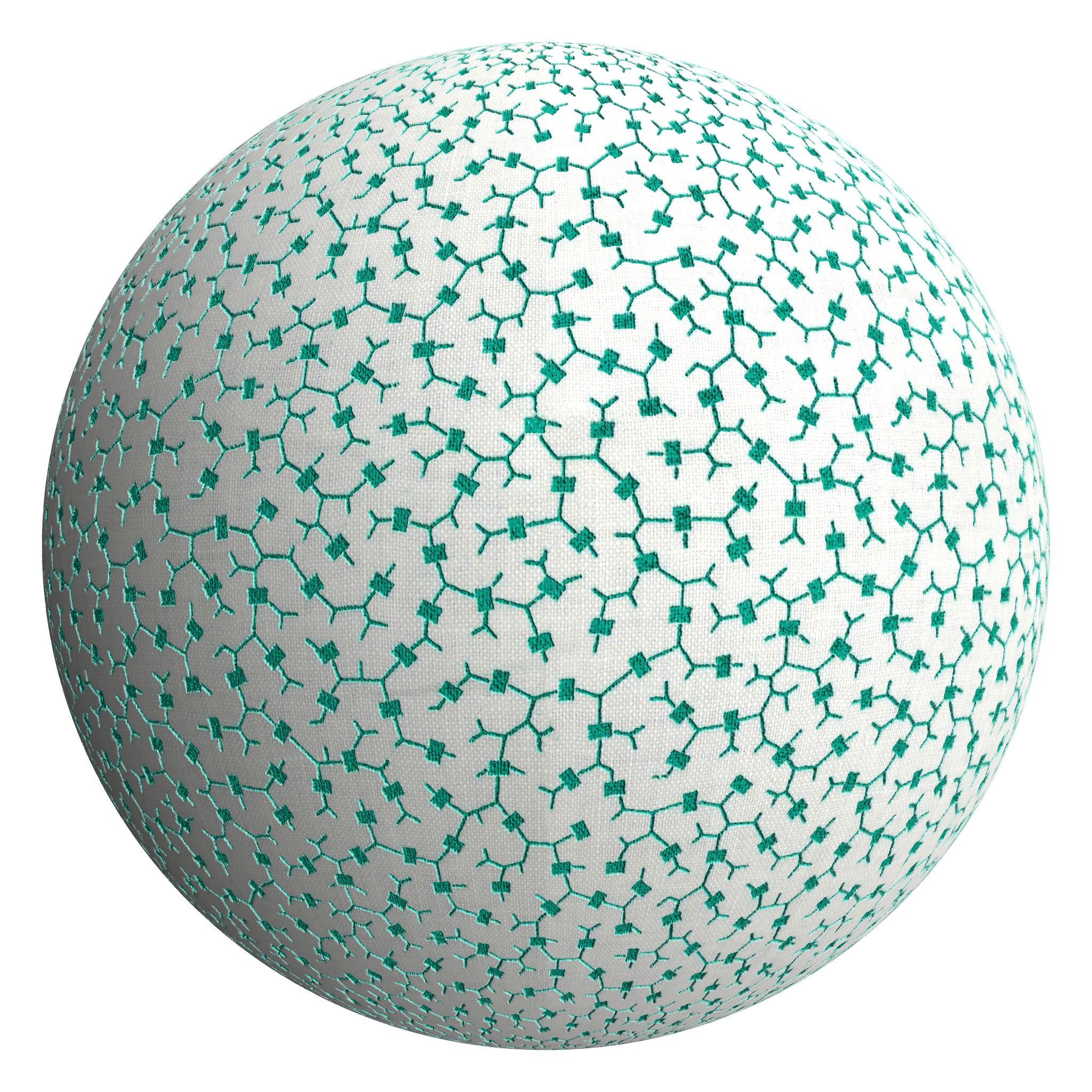 3D sphere preview of Geometric Cotton Textile seamless texture